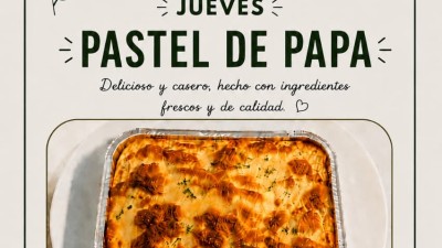 PROMO DEL DÍA JUEVES EN MOONA ❤️ PASTEL DE PAPA $14500